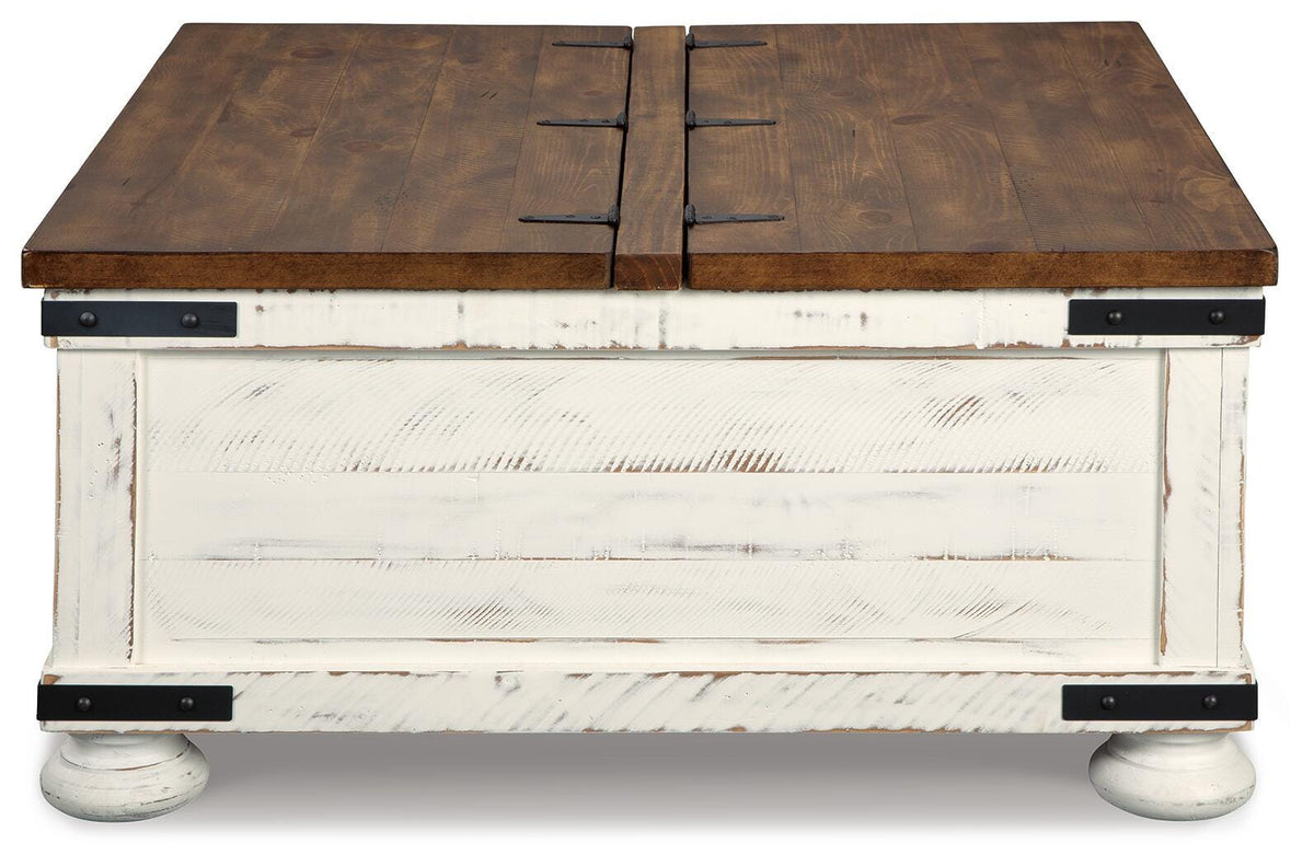 Wystfield Coffee Table in White/Brown, side view
