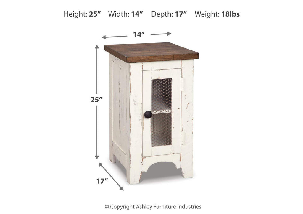 Wystfield Coffee Table with 1 End Table dimensions