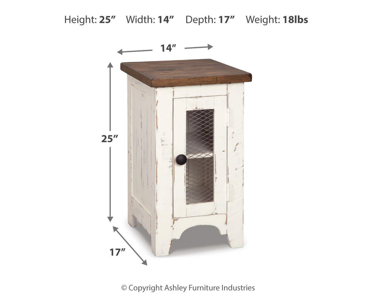 Wystfield Chairside End Table in White/Brown, alternate view 5