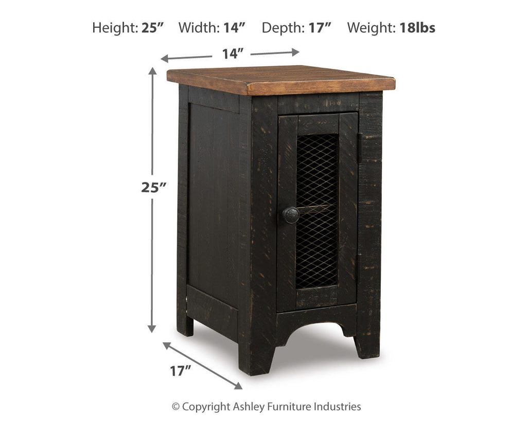 Valebeck Chairside End Table in Black/Brown, alternate view 5