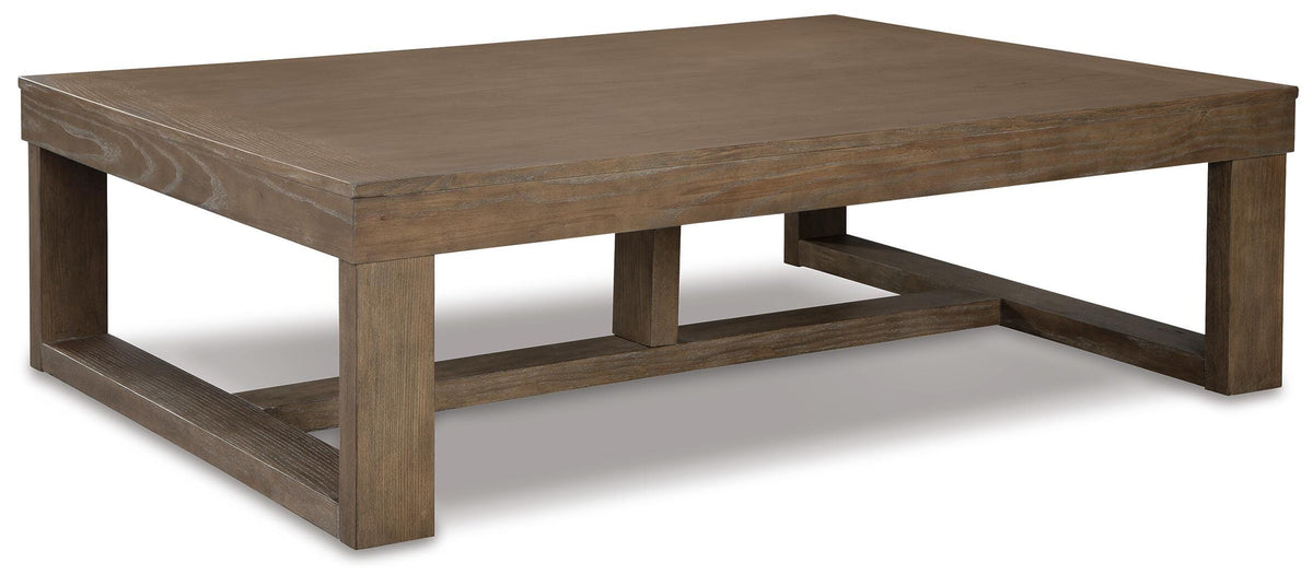 Cariton Coffee Table in Gray, angle view