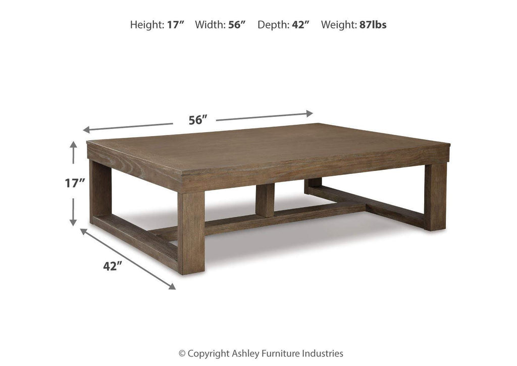 Cariton Coffee Table with 1 End Table dimensions