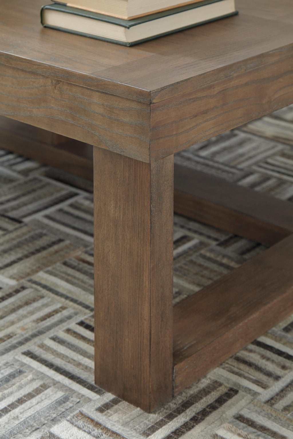Cariton Coffee Table in Gray, detail view