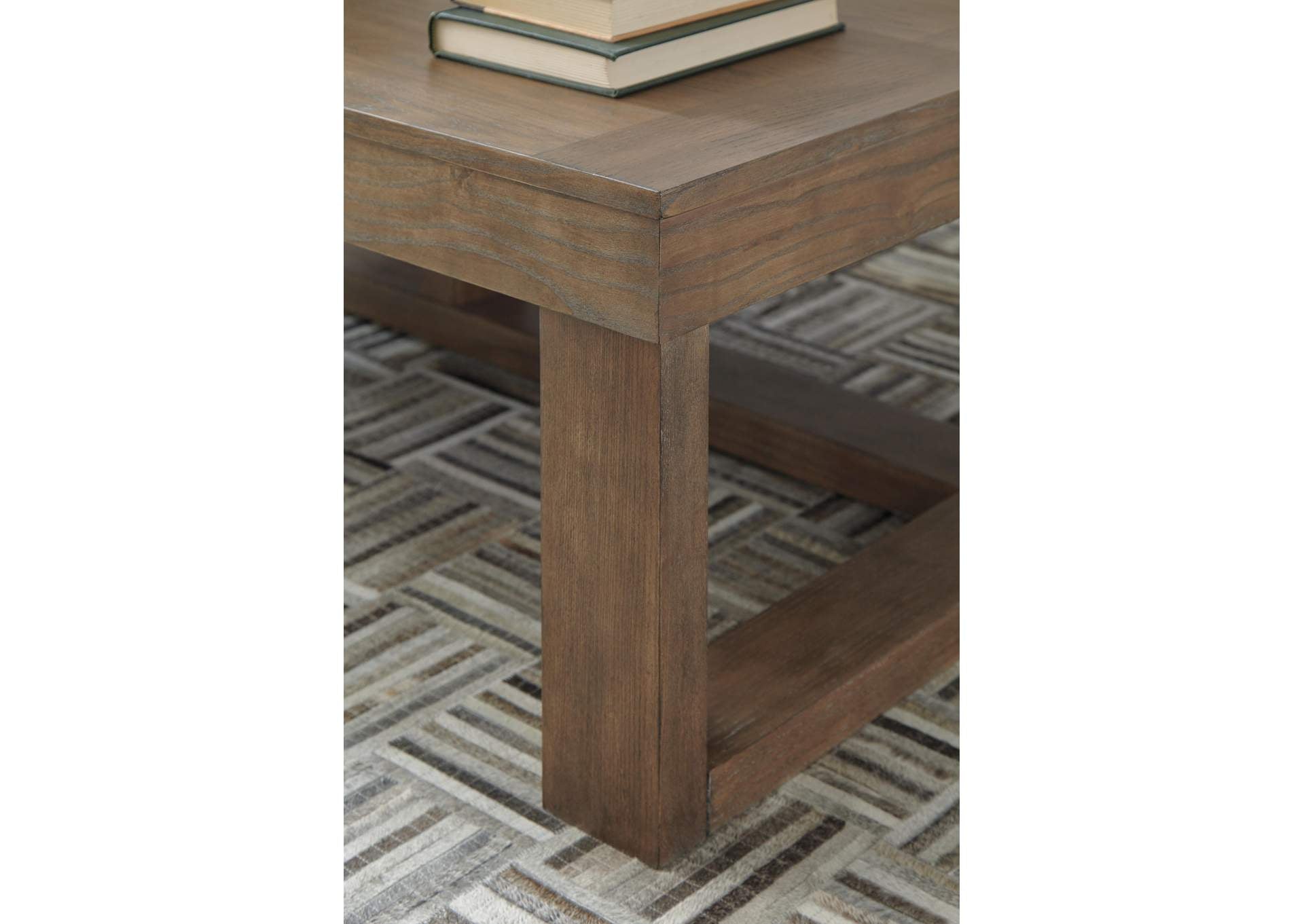Cariton Coffee Table with 1 End Table detail