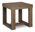 Cariton End Table in Gray, angle view