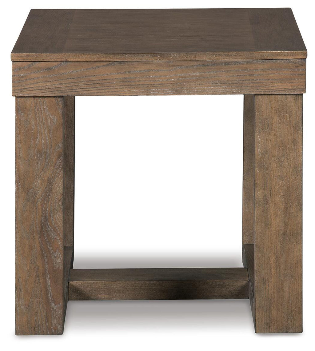 Cariton End Table in Gray, front view