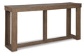 Cariton Sofa/Console Table in Gray, angle view