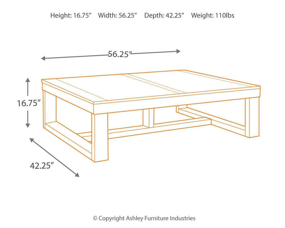 Watson Coffee Table in Dark Brown, alternate view 3
