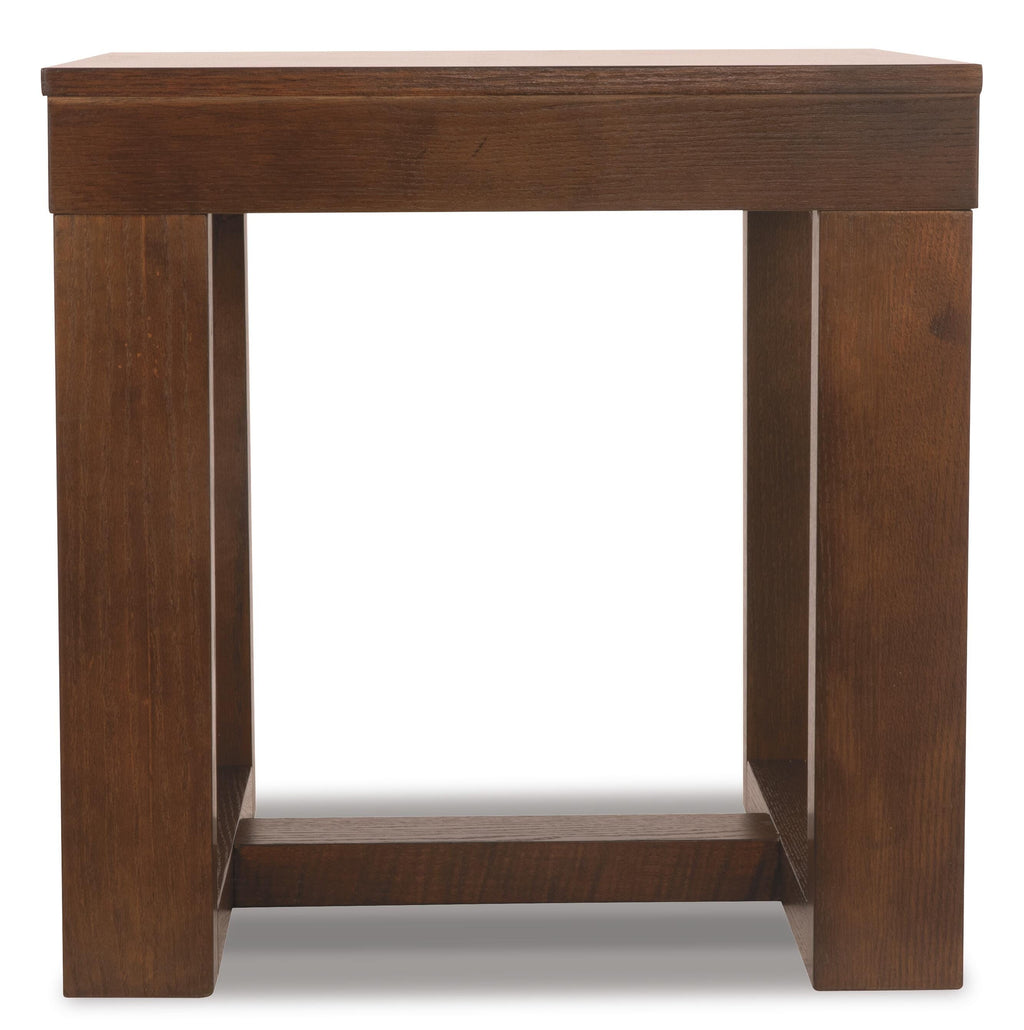 Watson End Table in Dark Brown, front view