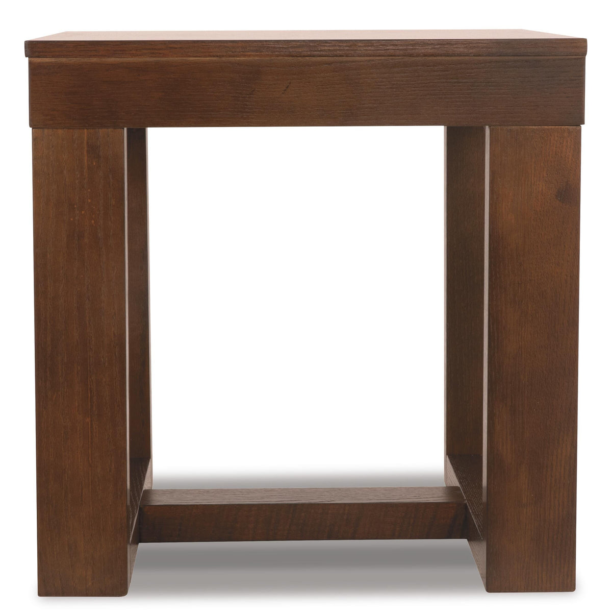 Watson End Table in Dark Brown, front view