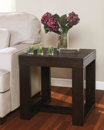 Watson End Table in Dark Brown