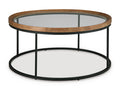 Noraluna Coffee Table in Medium Brown, angle view