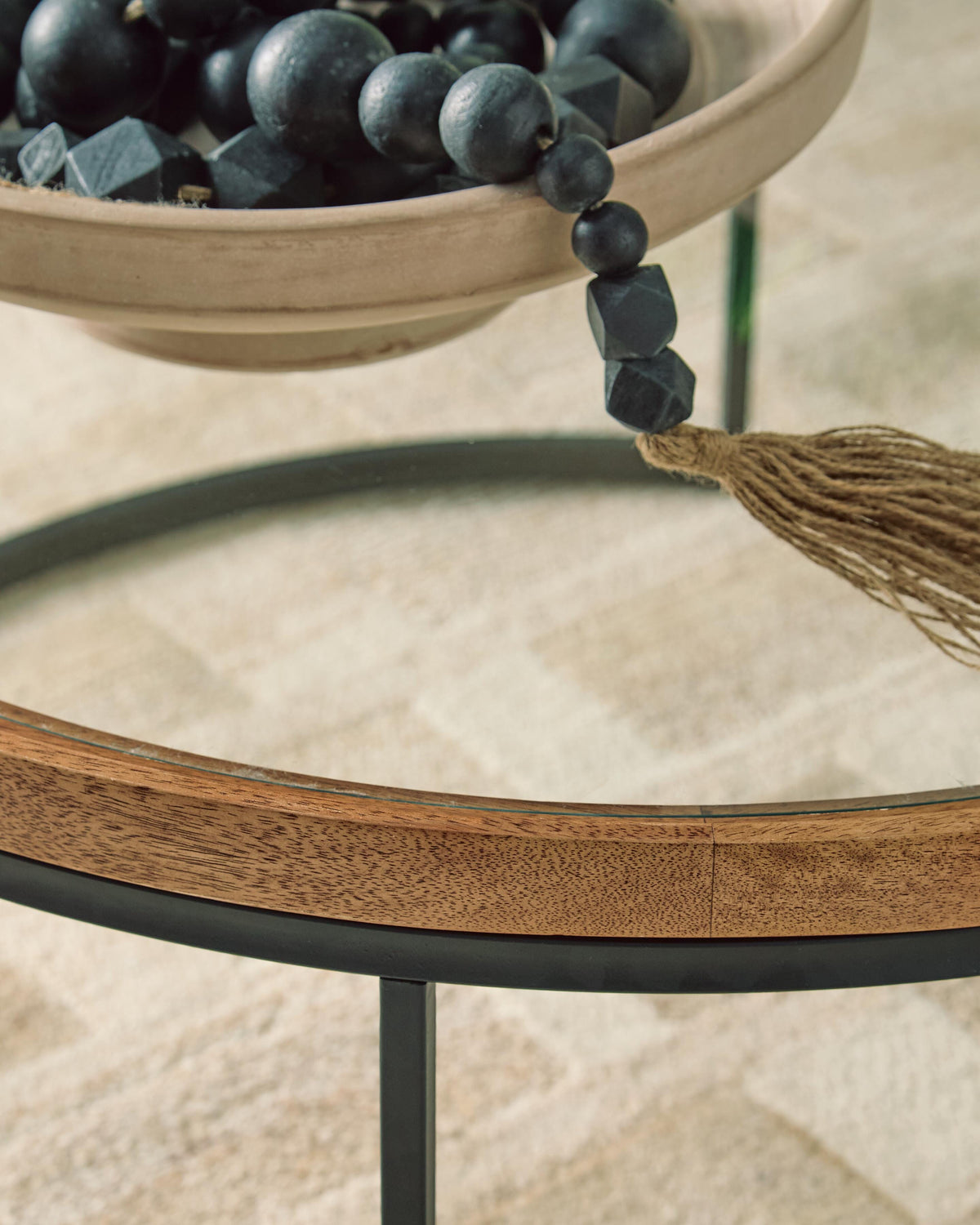 Noraluna Coffee Table in Medium Brown, detail view