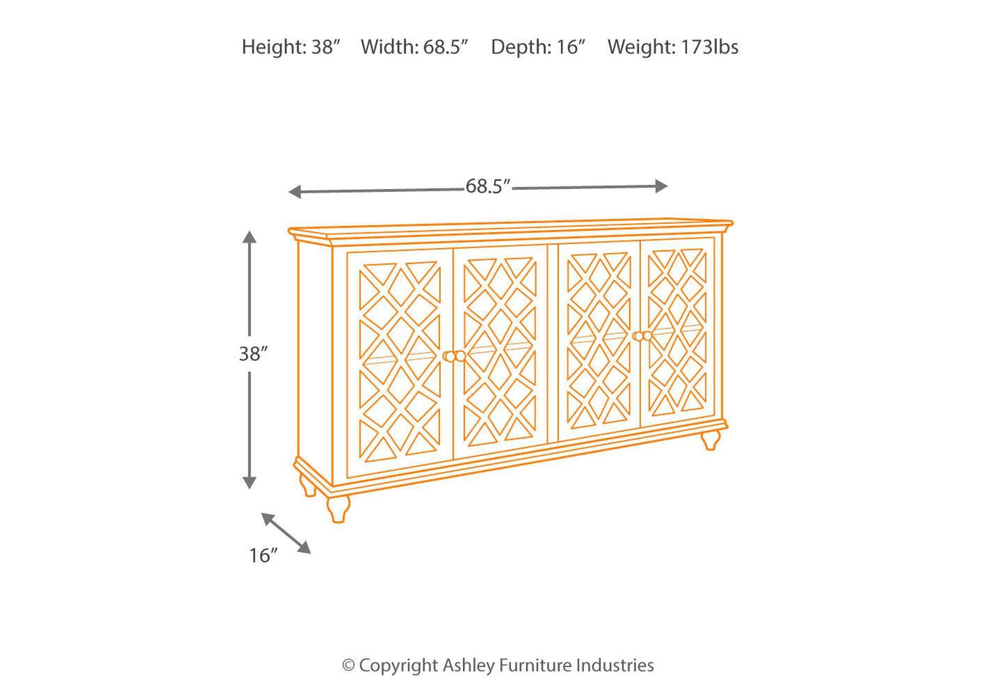 Mirimyn Accent Cabinet dimensions