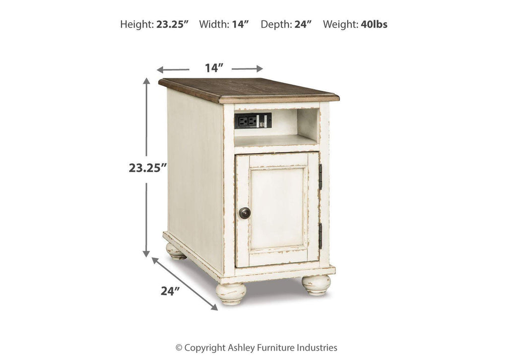 Realyn 2 End Tables with USB Charging dimensions