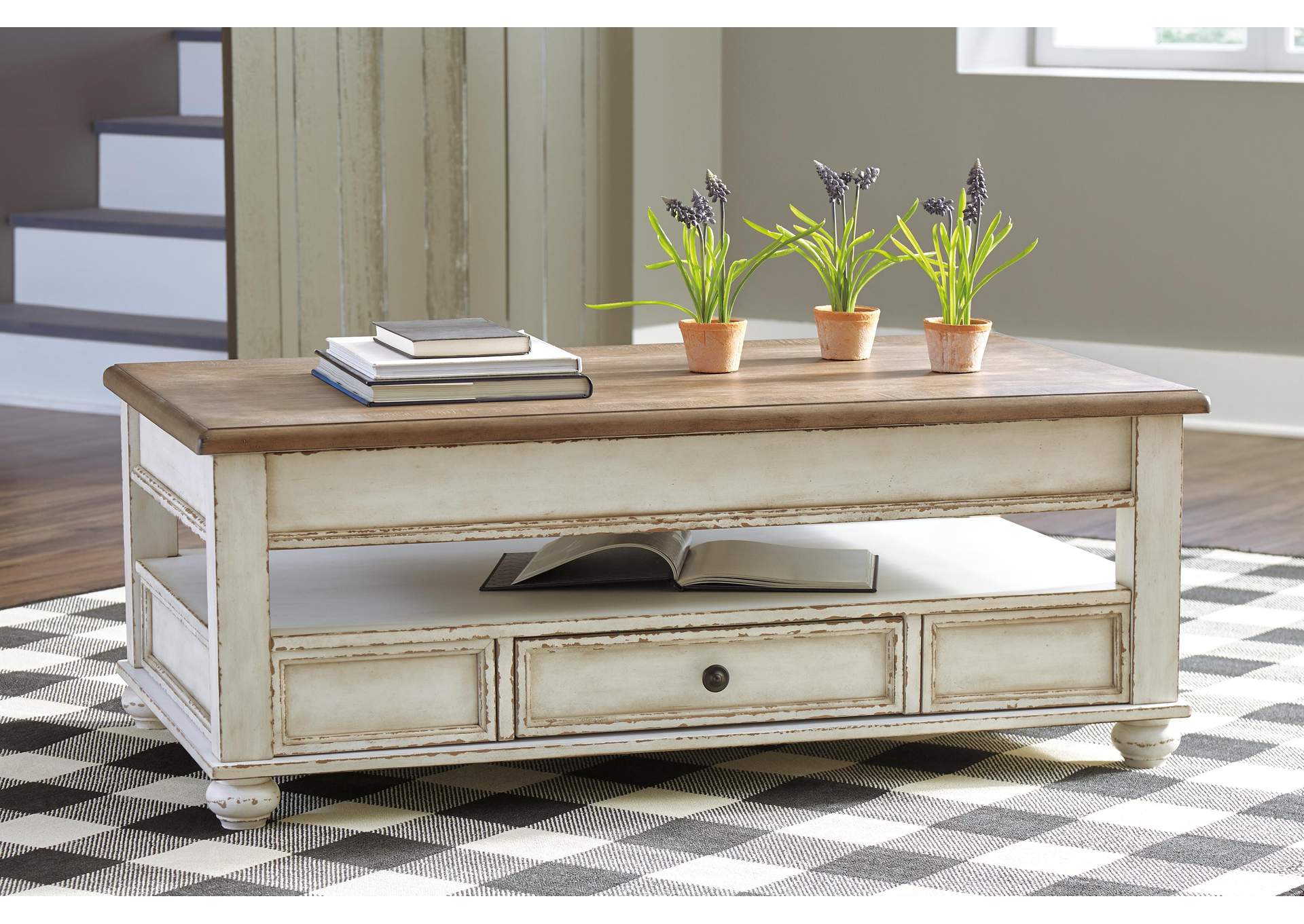 Realyn Coffee Table with 1 End Table