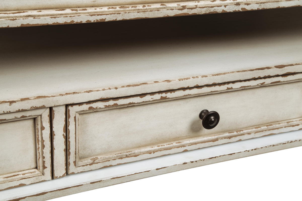 Realyn Coffee Table with Lift Top in White/Brown, detail view