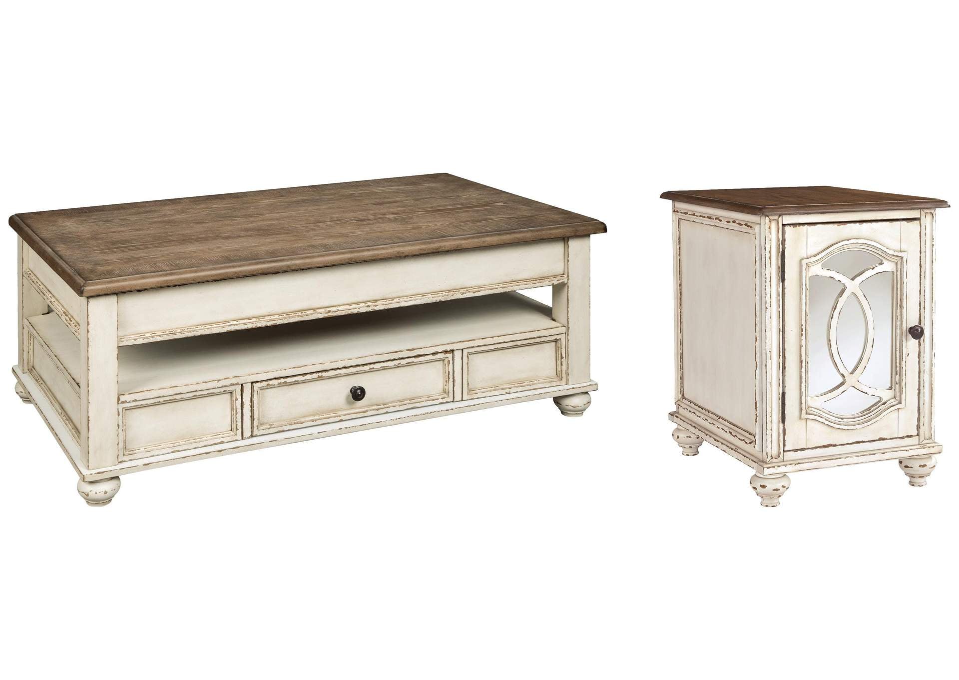 Realyn Coffee Table with 1 End Table