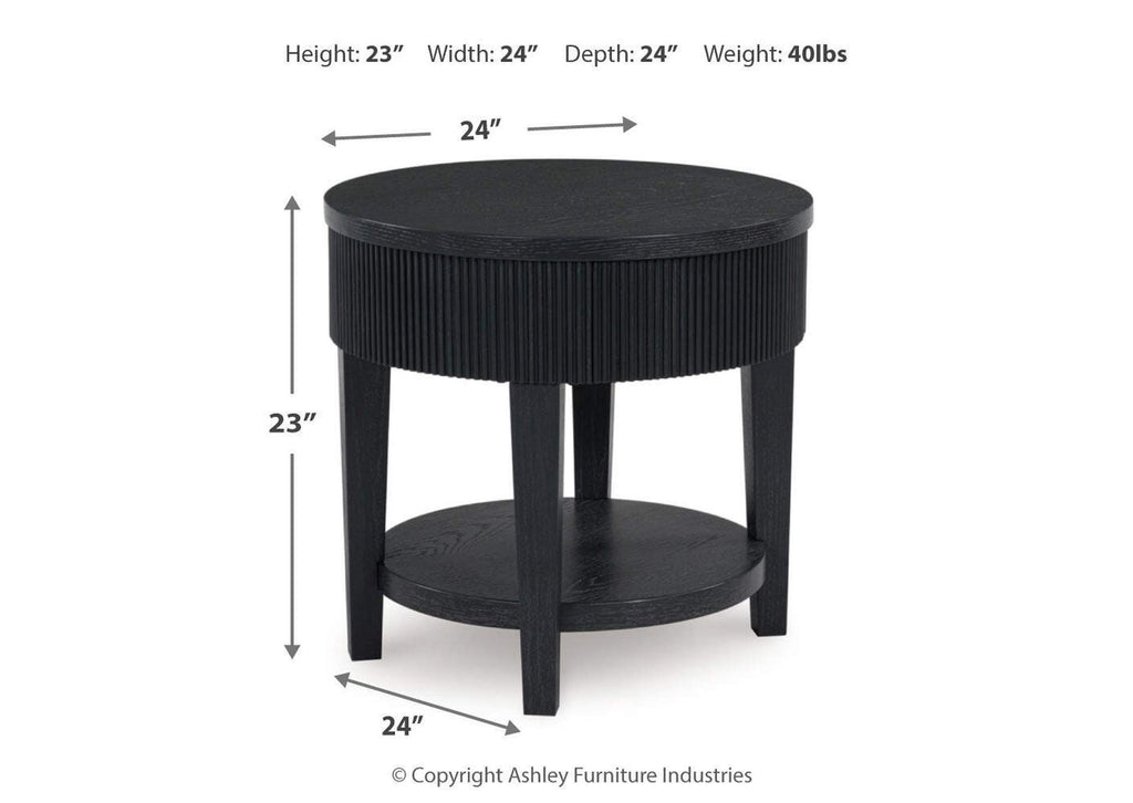Marstream Coffee Table with 1 End Table dimensions