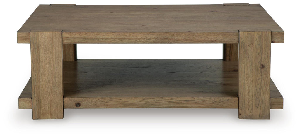 Flangren Coffee Table in Light Brown, front view