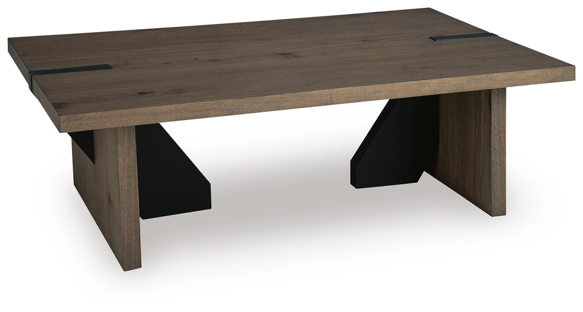 Kandinew Coffee Table in Light Brown, angle view