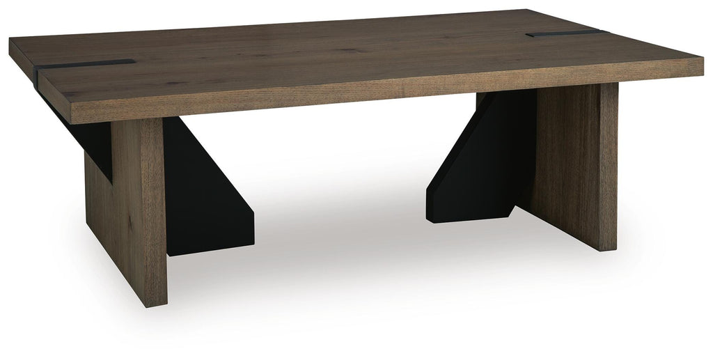 Kandinew Coffee Table in Light Brown, angle view