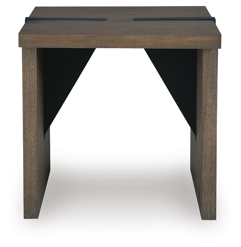 Kandinew End Table in Light Brown, front view