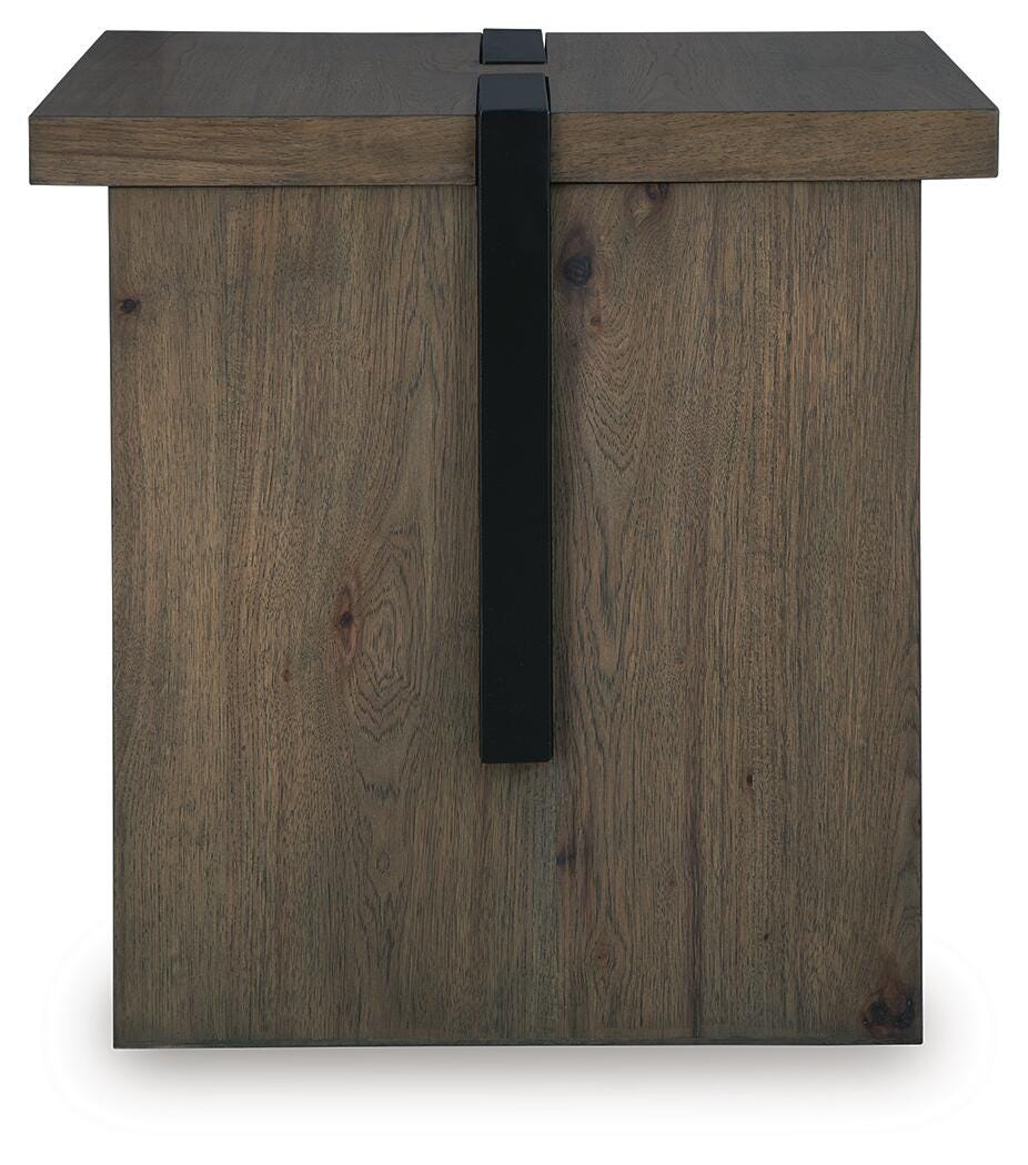 Kandinew End Table in Light Brown, side view