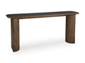 Dontayne Sofa Table in Warm Brown, angle view
