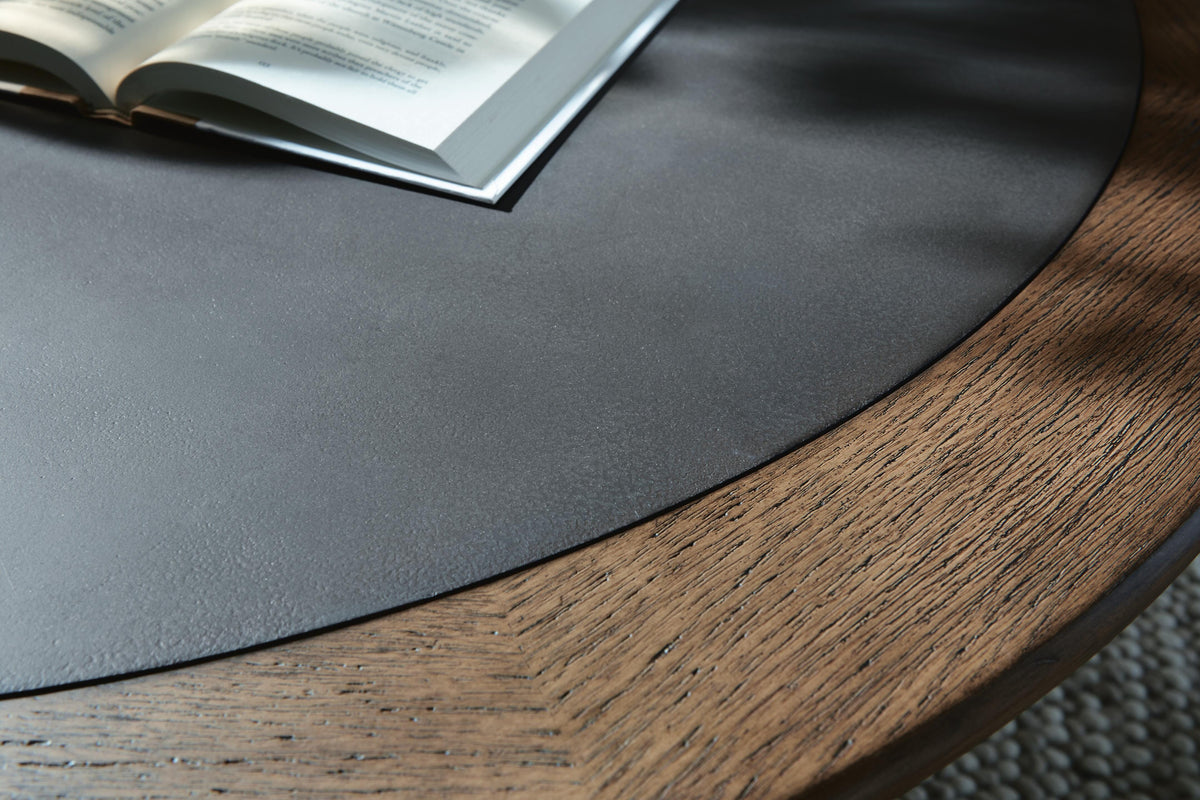 Dontayne Coffee Table in Warm Brown, detail view