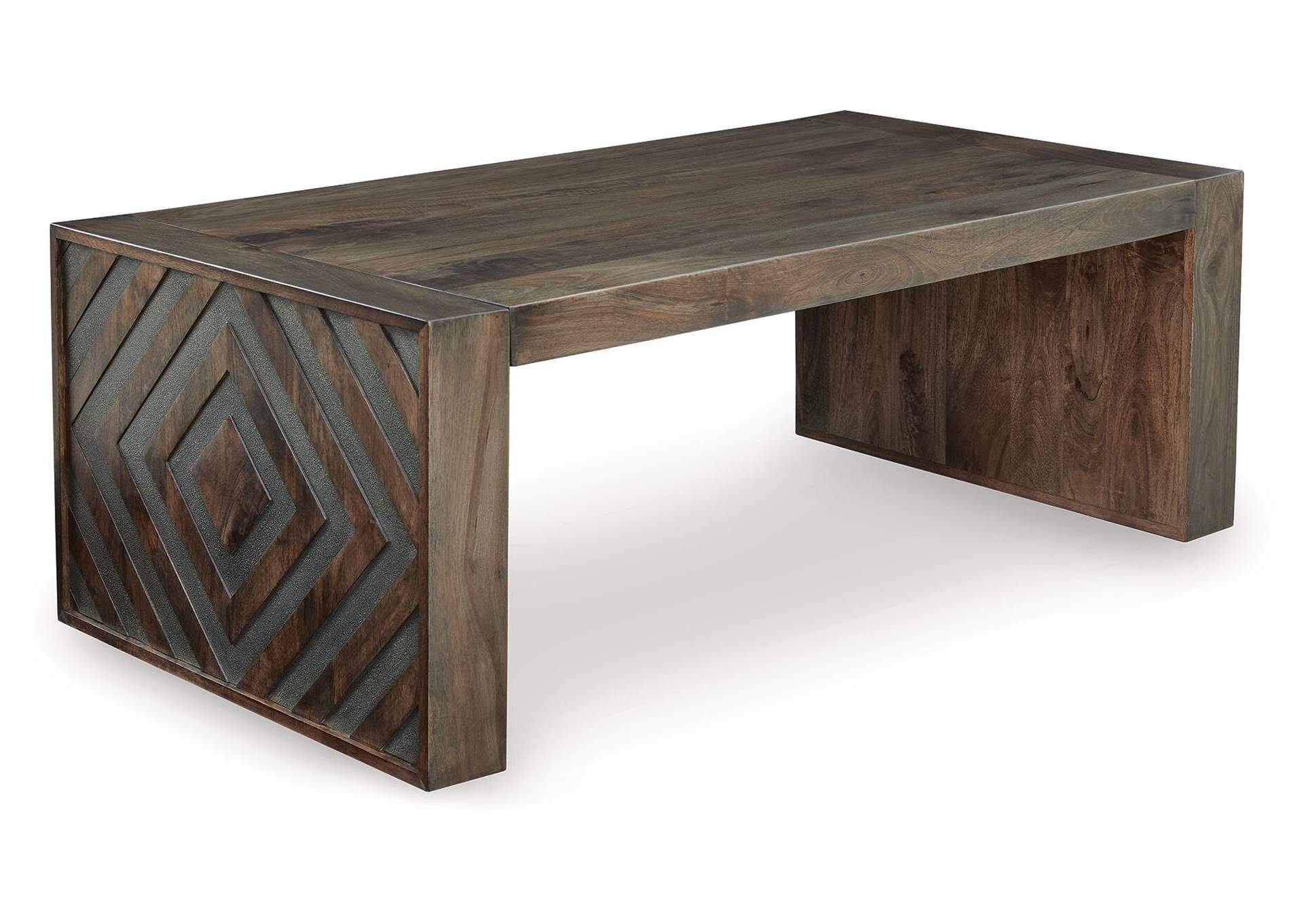 Dreggan Coffee Table with 2 End Tables angled view