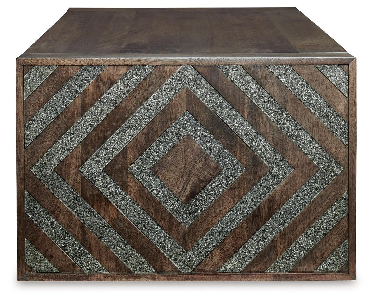 Dreggan Coffee Table in Brown, side view