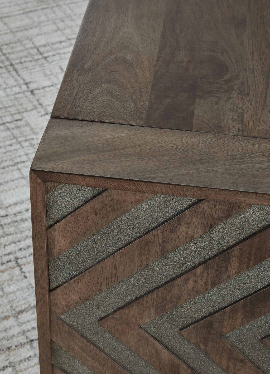 Dreggan Coffee Table in Brown, top view