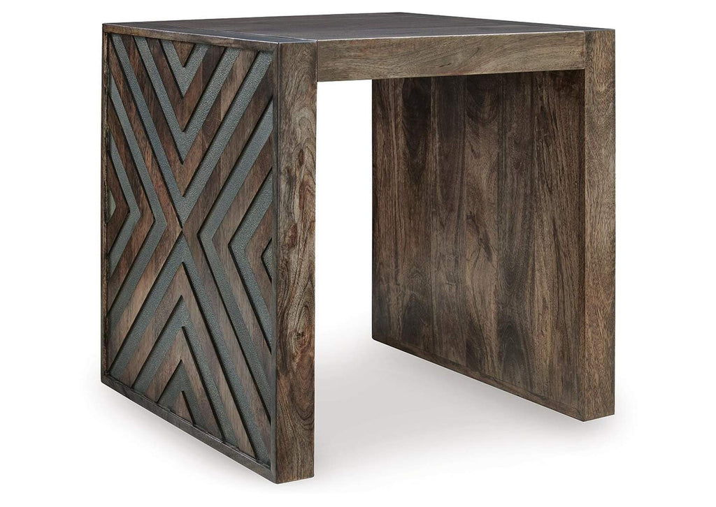 Dreggan Coffee Table with 1 End Table angled view