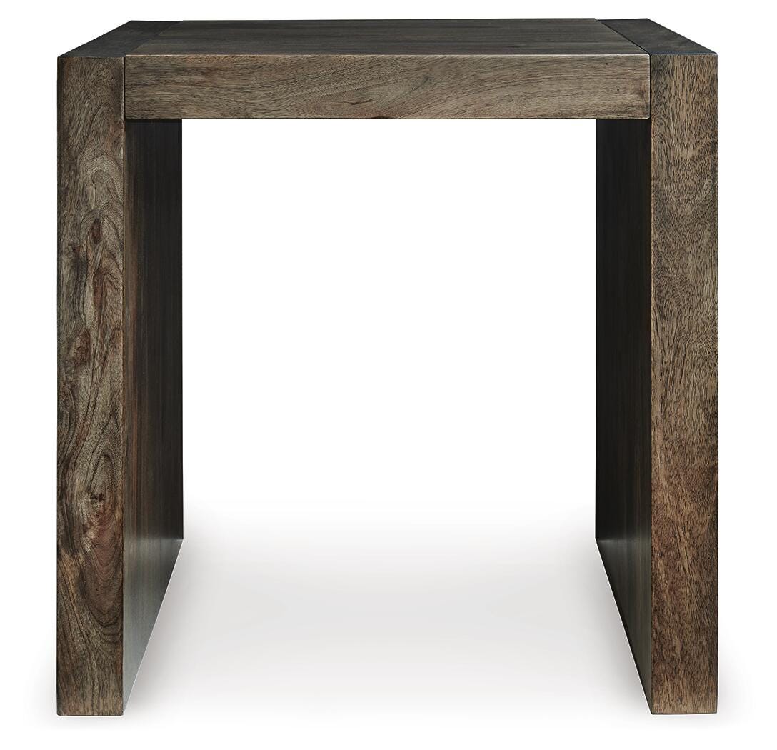 Dreggan End Table in Brown, front view