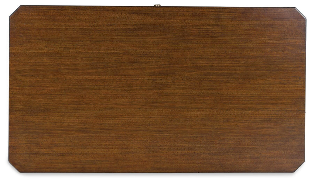 Trenmour Coffee Table in Medium Brown, top view