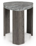 Surmour End Table in Gray/Brown, front view