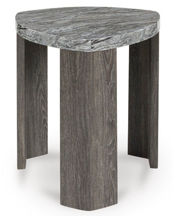 Surmour End Table in Gray/Brown, front view