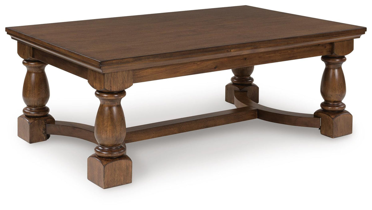 Sturlayne Coffee Table in Brown, angle view