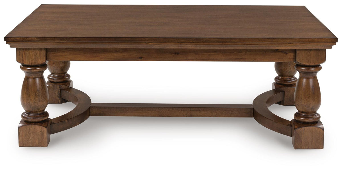 Sturlayne Coffee Table in Brown, front view
