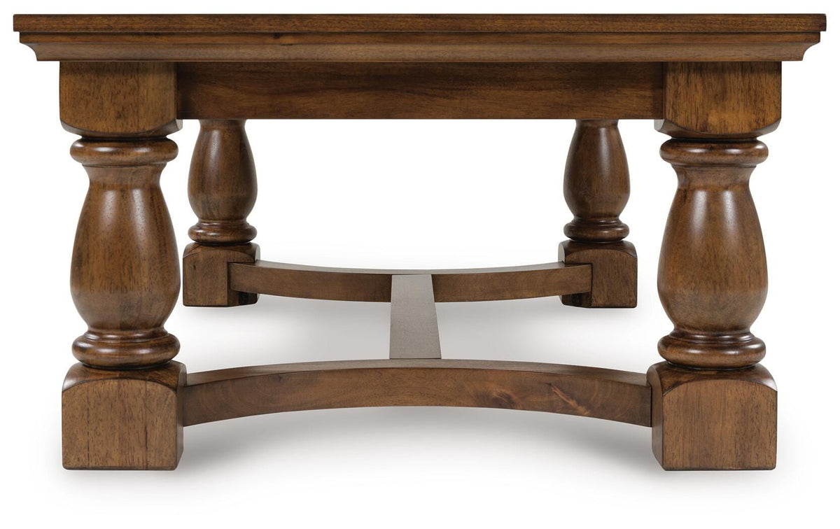 Sturlayne Coffee Table in Brown, side view