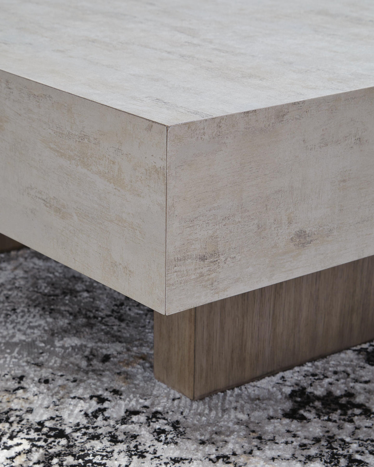 Jorlaina Coffee Table in Light Grayish Brown, detail view