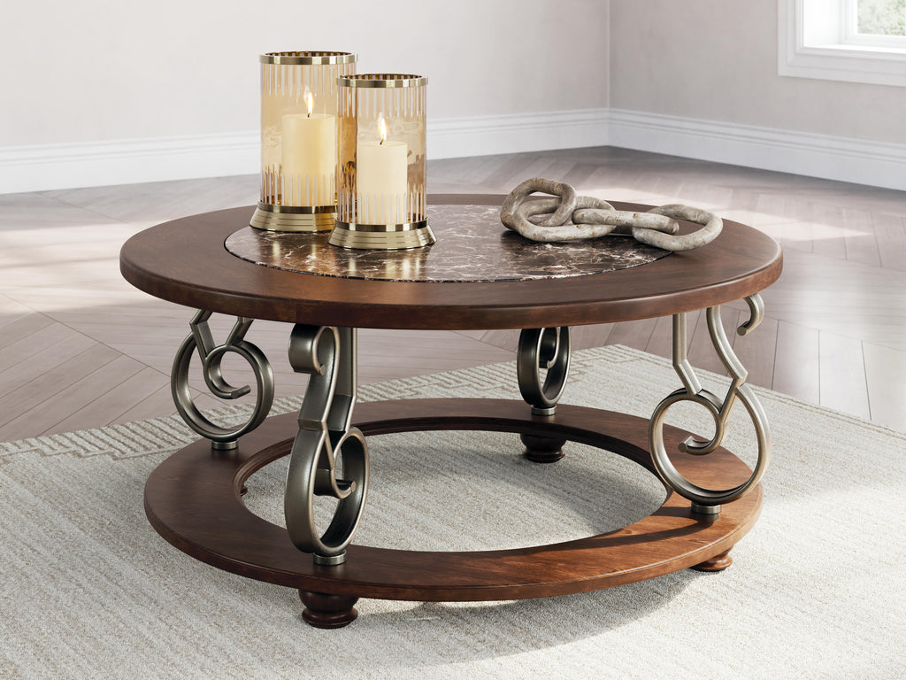Frallyn Coffee Table in Dark Brown, alternate view 3