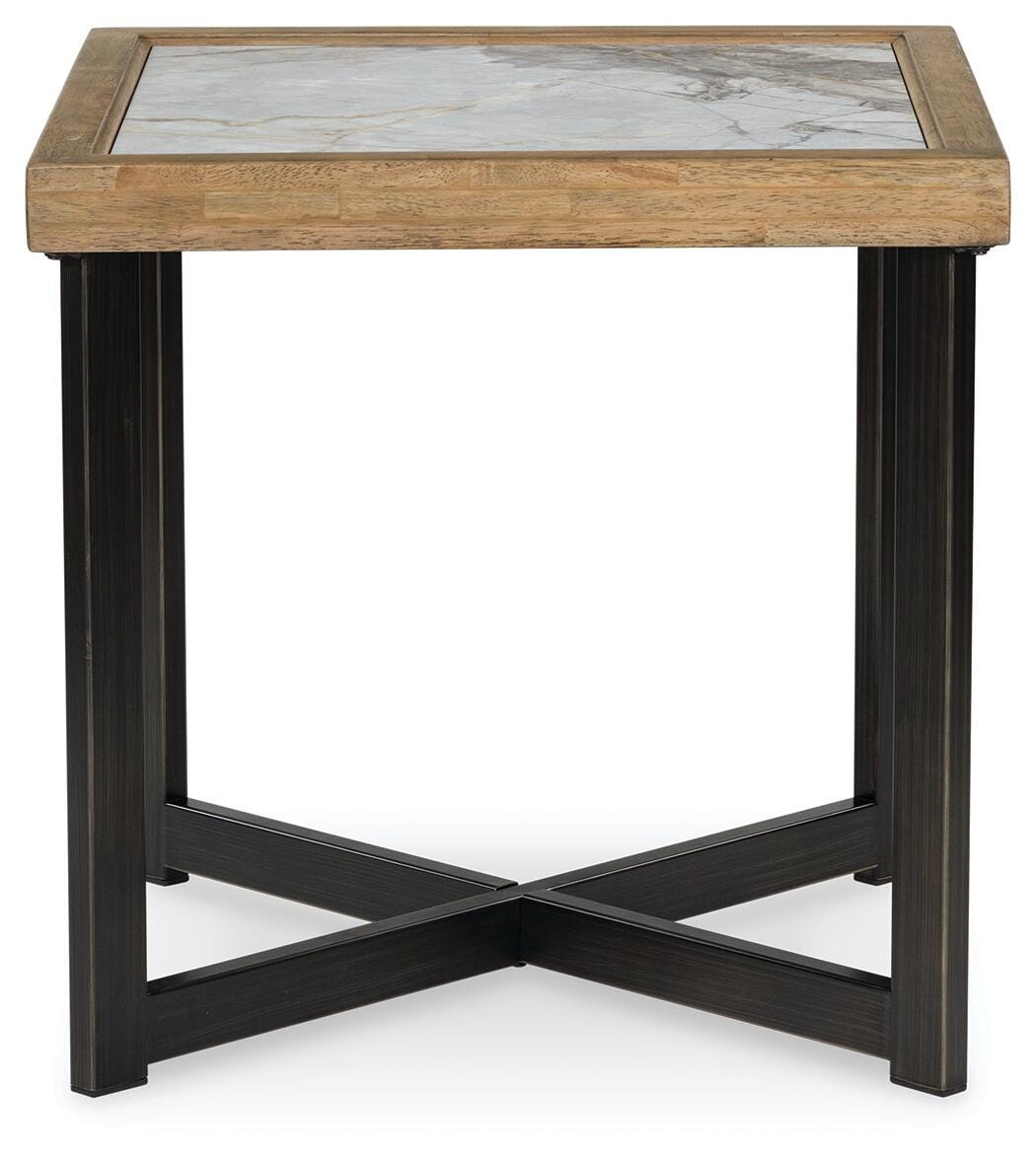 Montia End Table in Multi, front view