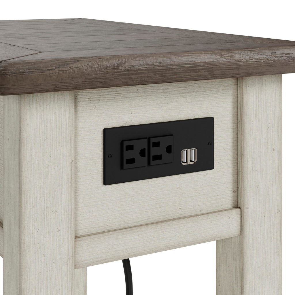 Bolanburg Chairside End Table in Two-tone, detail view