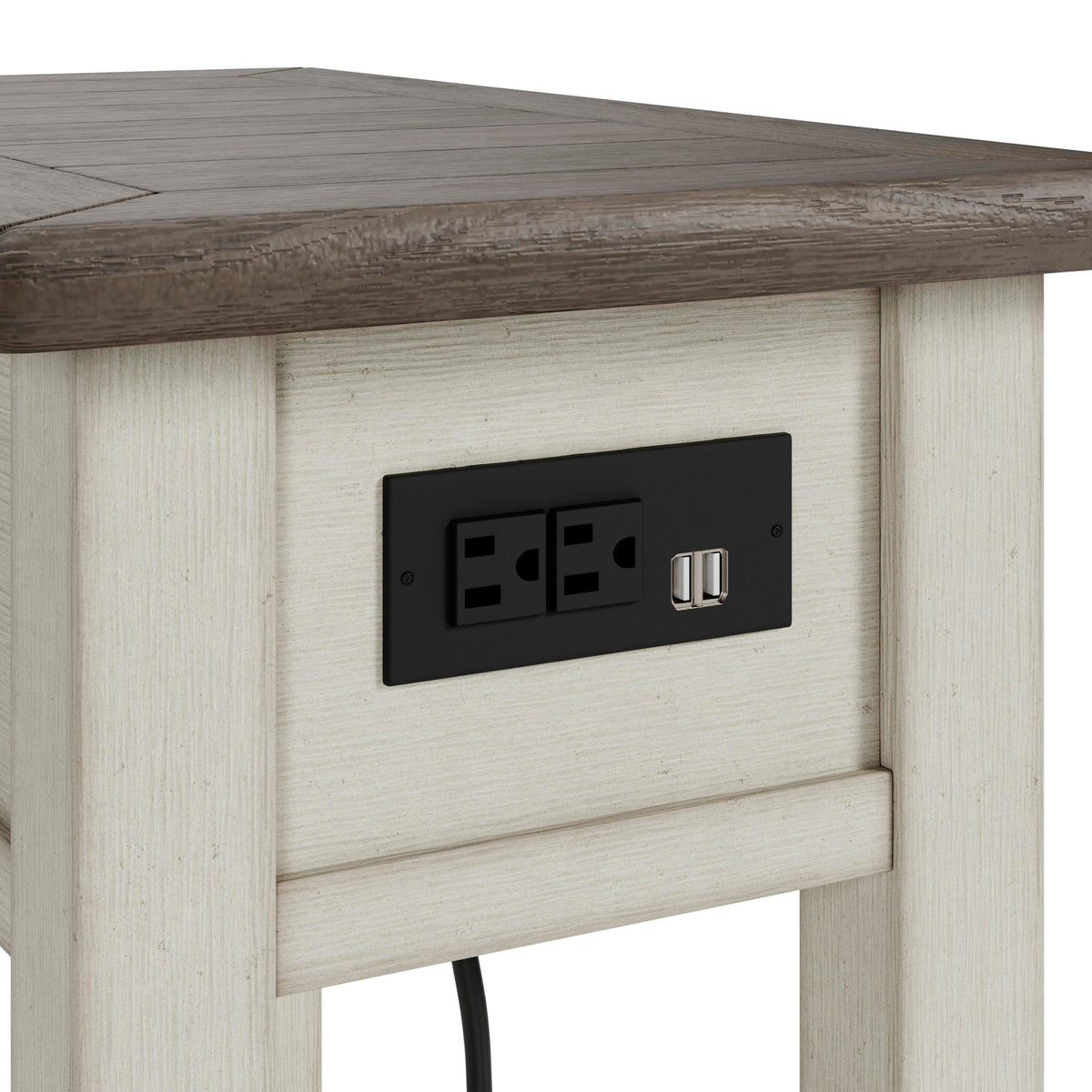 Bolanburg Chairside End Table in Two-tone, detail view