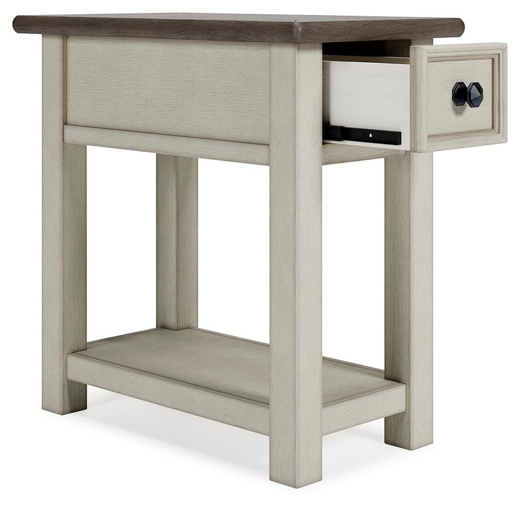 Bolanburg Chairside End Table in Two-tone, open view