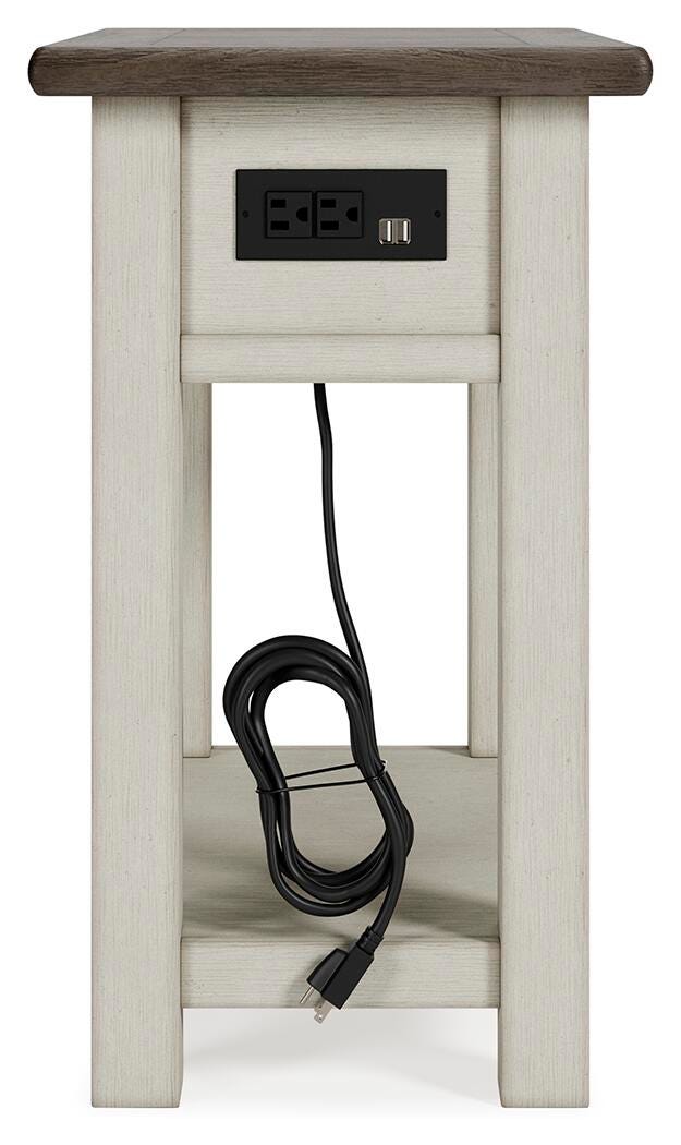 Bolanburg Chairside End Table in Two-tone, back view