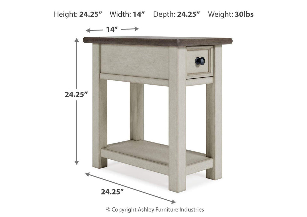 Bolanburg Coffee Table with 1 End Table dimensions
