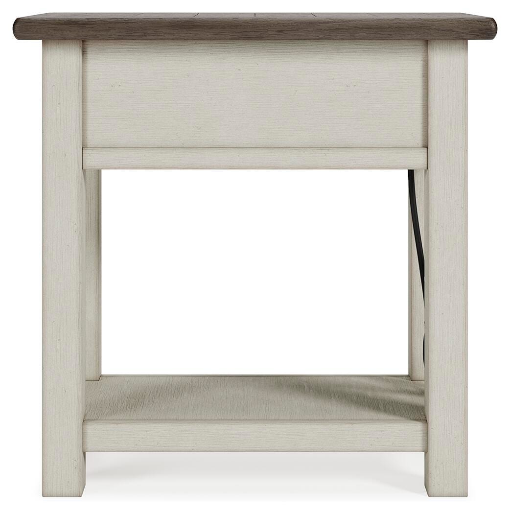 Bolanburg Chairside End Table in Two-tone, alternate side view
